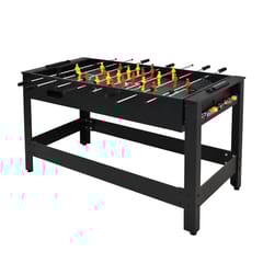 WMX Foosball Table and Pool Table 2 & 1 Versatile Game Table for Indoor Home Use Multicolor 48 x 24 x 33 Inch
