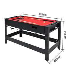 WMX Foosball Table and Pool Table 2 & 1 Versatile Game Table for Indoor Home Use Multicolor 48 x 24 x 33 Inch
