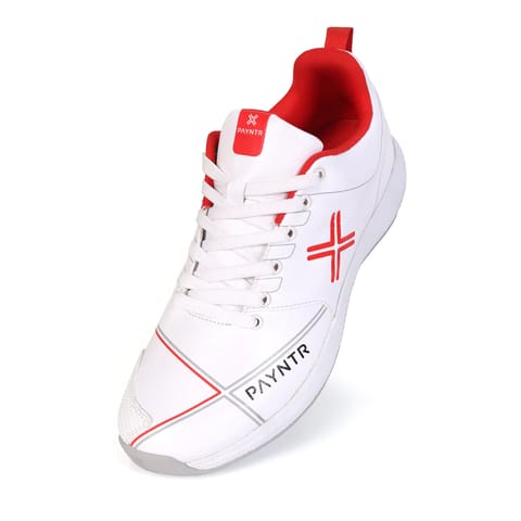 PAYNTR CRICKET SHOES X RUBBER STUD - ALL WHITE