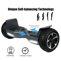 KD HUMER Self Balance Scooter 8.5 Off Roader BIG Wheel Size Hoverboard Long Range Battery (Assorted Color)