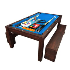 KD 7 FT Billiards and Dining Table with Container Benches