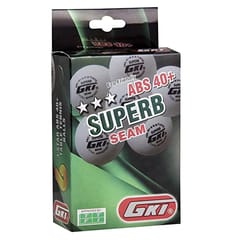 GKI Superb 3 Star ABS Plastic 40 Table Tennis Ball (6 Pc), White