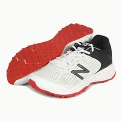 New Balance CK 4020 Rubber Spike Cricket Shoes - White/Red
