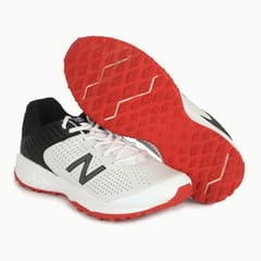 New Balance CK 4020 Rubber Spike Cricket Shoes - White/Red