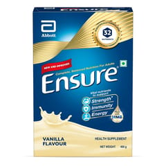 Ensure Complete, Balanced Nutrition Drink For Adults 400g, Vanilla Flavour, Now With A Special Ingredient HMB And 32 Essential Nutrients To Help Build & Protect Muscle Strength