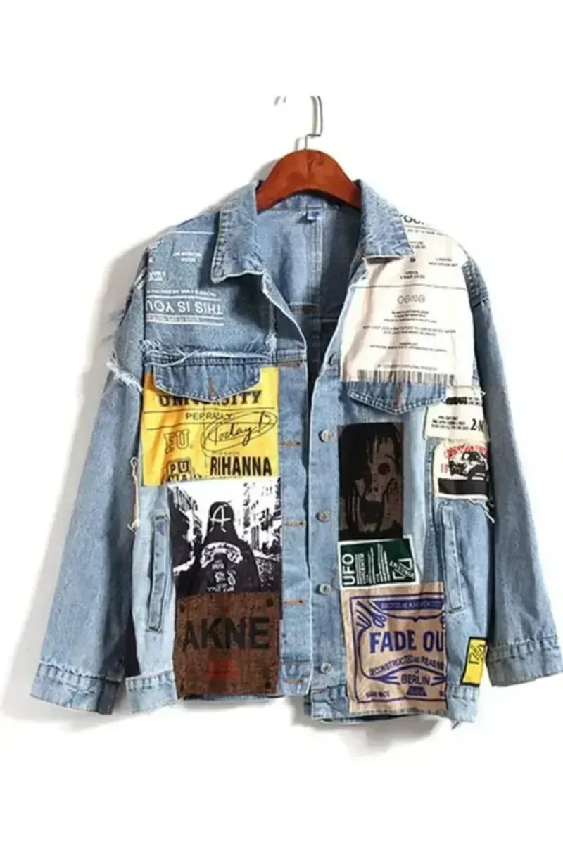 Kid's Denim Jacket with Custom Patches | Kid's Denim Jacket | Pretty Robes