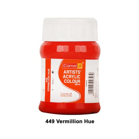 Camel ARTISTS ACRYLIC COLOR JAR 500ML (CADMIUM YELLOW  MEDIUM) 