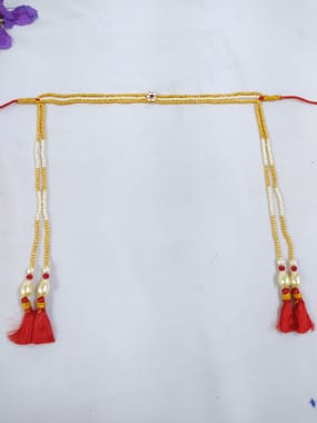 Mundavalya - Pearls Golden Beads Mundavlya Pair