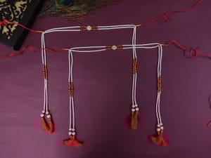 Traditional Mundavlya/Pearl Mundavlya White Pearls