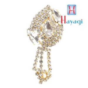 Brooch Pendant in Small White Stones Dulha Brooch