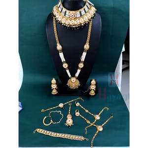 Bridal Jewellery Set Combination Of Kundan & Pearls