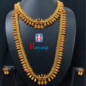 Temple Jewellery- Short Long Necklace Set Online