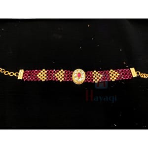Elegant Crystal Adjustable Bracelet With Golden Beads