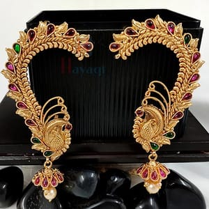 Gold Finish Ear Cuffs Beautifully Peacock Designed