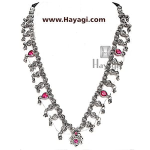 Kolhapuri Saaj Oxidized Silver Finish 12 Paani Javmani Online_Hayagi(Pune)
