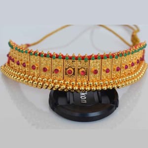 Gadi Thushi Antique Peti Mhalsa Design Necklace with Earrings