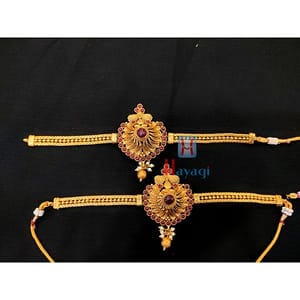 Antique Finish Bajuband With Pearl Decorated