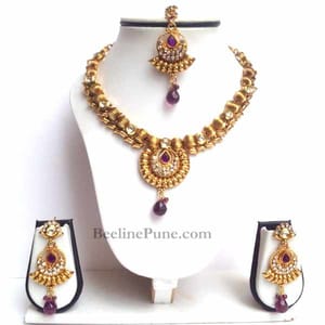 Purple Necklace Sets Online_Hayagi