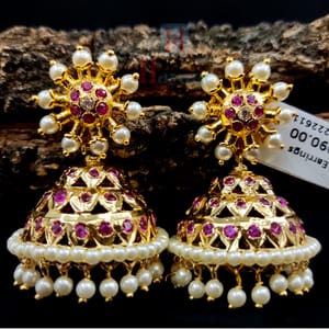 Microplated Pearl Heavy Jhumki/Jhumka