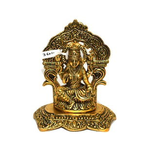 Goddess Laxmi Sitting Statue In Gold Finish Online