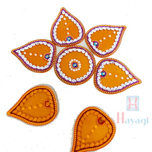 Rangoli Stickers Orange Acrylic Rangoli