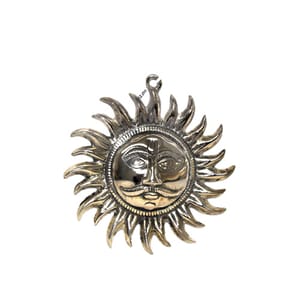 Sun Wall Hanging Statue In Silver Finish Online
