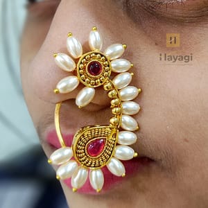 Nath Rice Pearls- Traditional Long Nath Online