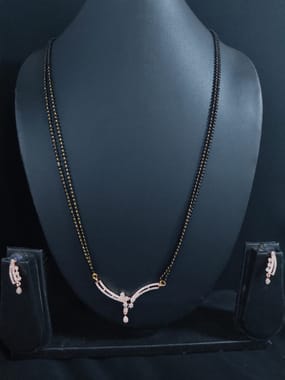 Rosegold  Long Pendant  Mangalsutra