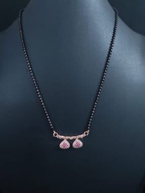 Rosegold Vati Pendant  Mid length  Single Line Mangalsutra