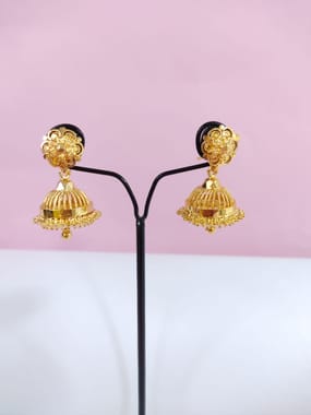Golden Jhumki- South Indian Bridal Wear Jhumki