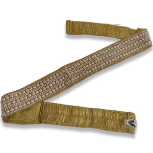 Golden Fabric Waistbelt/Kamarband Beads Decorated