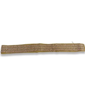 Golden Fabric Waistbelt/Kamarband Beads Decorated