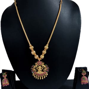 Golden Temple Pendant Set Real Gold Resembelling