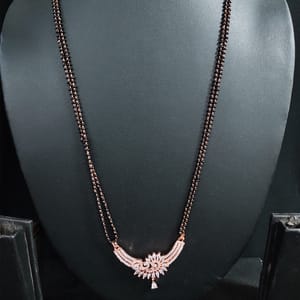 Rosegold Pendant Long Mangalsutra for brides