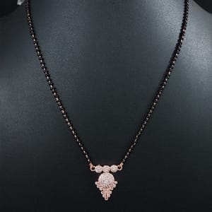 Rosegold Pendant  Mid length  Single Line Mangalsutra