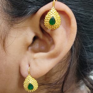 Golden Bugadi Earrings Fancy Designs
