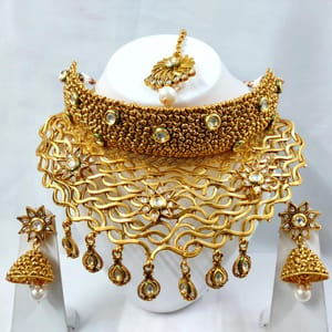 Heavy Antique Golden NecklaceLatest Design