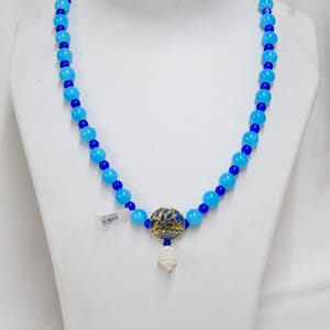 Blue & Purple Beads Set Fashionable Necklace