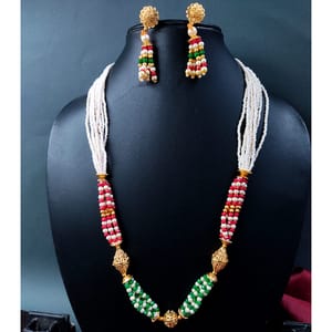 Mala Set- Multicolor Beads Pearl Mala