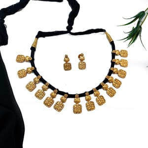 Silk Thread Short Necklace Set