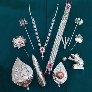 Ganpati Jewellery- Silver Plated Jewellery Combo Set