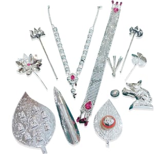 Ganpati Jewellery- Silver Plated Jewellery Combo Set