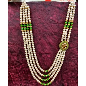 Stone Pendant Groom/Dulha Haar Pearl Necklace
