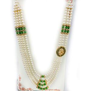 Stone Pendant Groom/Dulha Haar Pearl Necklace