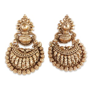 Festive Earrings Chand With Kalash Design