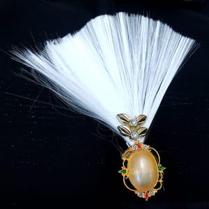 White Feather Kalangi- Groom Accessory