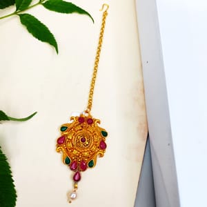 Matte Finish Maang Tikka For Wedding Wear