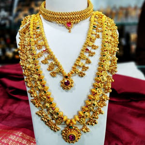 Saaj Thushi Combo Set- Maharashtrian Jewellery