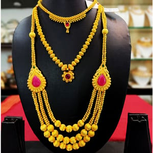 Heavy Look Maharashtrian Jewellery Golden Toned
