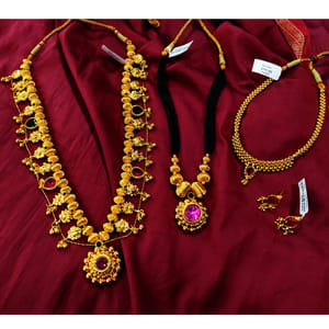 Wedding Wear Jewellery Combo Set Maharashtrian